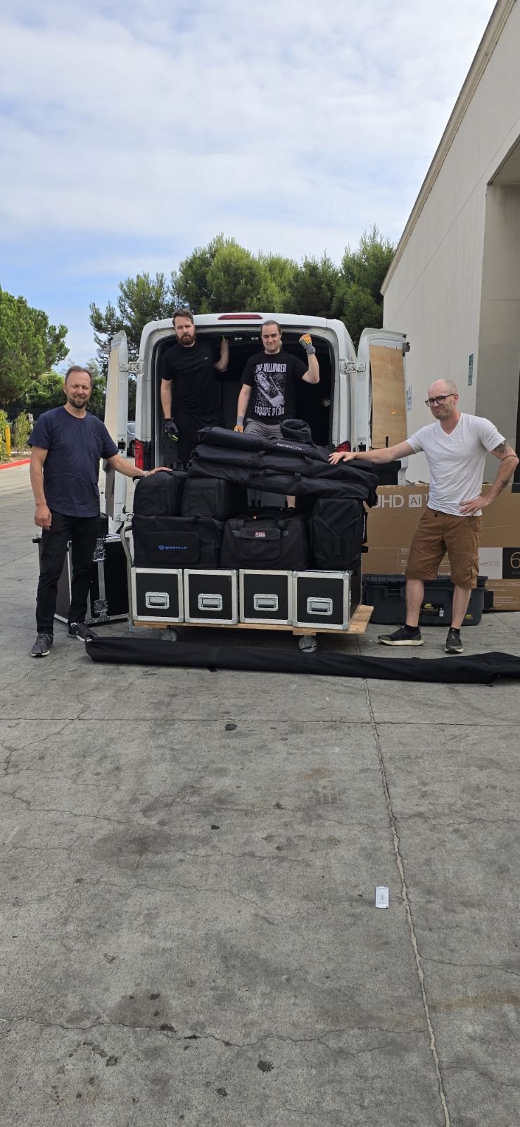 Loading the van for the next show